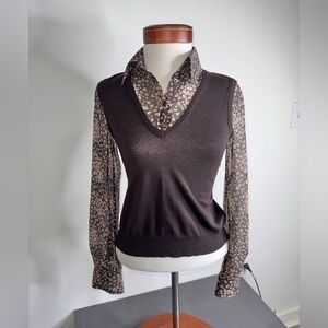 MOSCHINO CHEAP AND CHIC layered sweater vest top